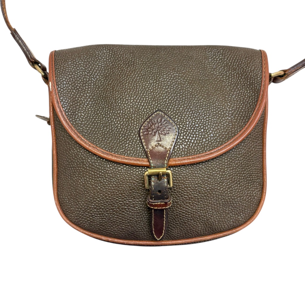 Mulberry Vintage Greenish Brown Small Unisex Saddle Bag